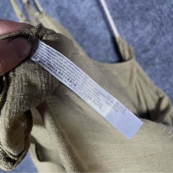 Free People Womens L Catching Rays Green Boho Fairy Raw Hem Halter Tunic Dress - Picture 12 of 12